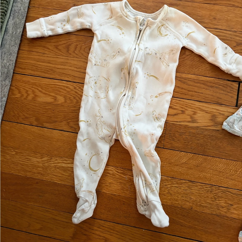 Pehr Cozy White and Gold Kids One Piece